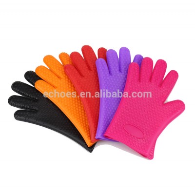 Heat Resistant Silicone Cooking Grips BBQ Gloves for Oven